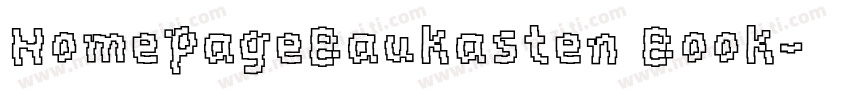 HomepageBaukasten Book字体转换